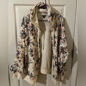 Torrid Cream Floral Hoodie